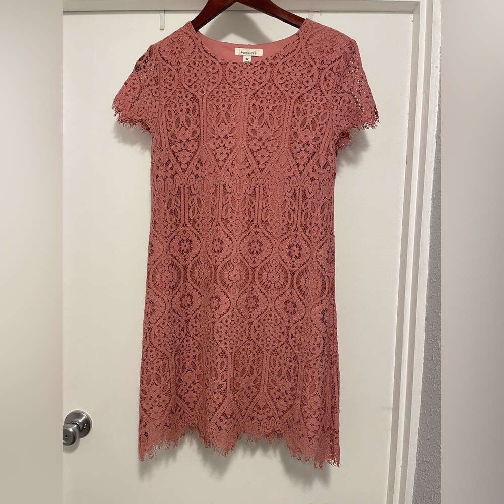 Francesca’s Pink Fringe Dress